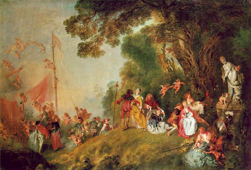 WATTEAU, Antoine Pilgrimage to Cythera1 oil painting picture